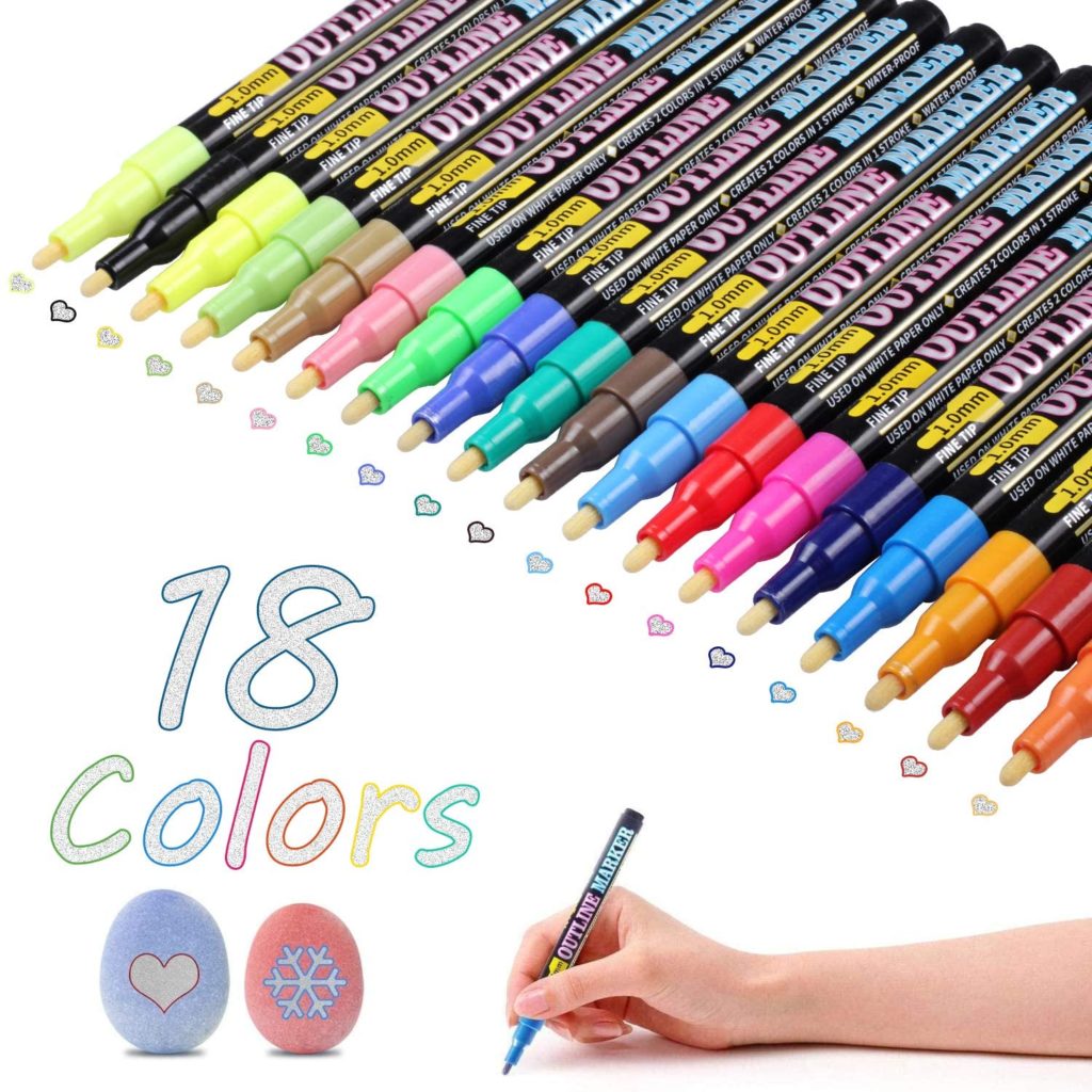 outline markers pens
