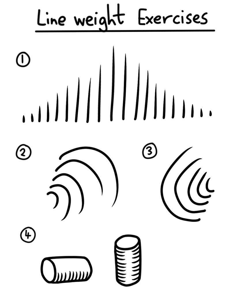 exercises for how to hatch, hatching and cross hatching, contour hatching