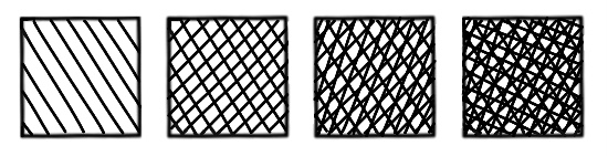 cross hatching layers example