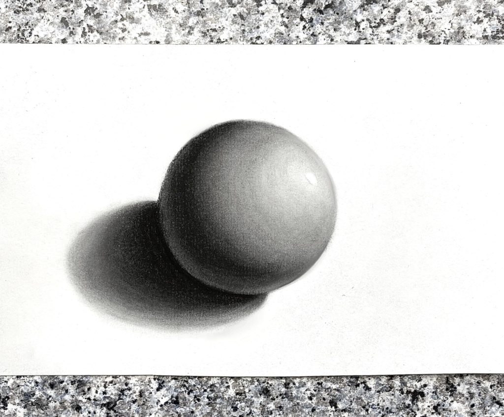 how do you shade a sphere with charcoal